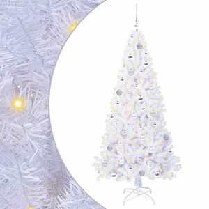 vidaXL K&uuml;nstlicher Weihnachtsbaum Wei&szlig; 180 cm PVC und Stahl