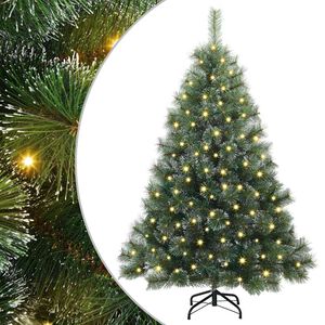 vidaXL K&uuml;nstlicher Weihnachtsbaum mit 150 LEDs Gr&uuml;n 150 cm PE und PVC