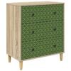 vidaXL Kommode GELEEN Smaragd geometrisches Muster 66 x 36,5 x 75 cm
