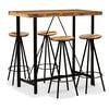 vidaXL 5-tlg. Bar-Set Altholz Massiv