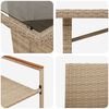 vidaXL Garten Essgruppe 7 pcs Beige Poly-Rattan