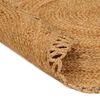 vidaXL Teppich Geflochten mit Wellenrand 120 cm Jute Rund