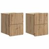 vidaXL Wandmontierter Nachttisch 2 pcs Artisan-Eiche 33 x 34,5 x 43 cm