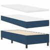 vidaXL Boxspringbett mit Matratze mit Kopfteil Blau 80 x 200 cm Stoff