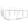 vidaXL Party-Zelt Anthrazit 600 x 400 x 266 cm Polyethylen und Stahl