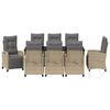 vidaXL Garten Essgruppe 9 pcs Beige Poly-Rattan