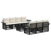 vidaXL Gartensofa-set 8 stk. Schwarz 55 x 55 x 37 cm Poly-Rattan