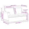 vidaXL Sofa 120cm Dunkelgrau Metall