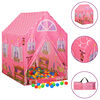 vidaXL Kinder-Spielzelt mit 250 B&auml;llen Rosa 69x94x104 cm