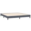 vidaXL Boxspringbett mit Matratze Dunkelgrau 180x210 cm Samt