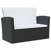 vidaXL 8-tlg. Garten-Lounge-Set mit Kissen Poly Rattan Schwarz