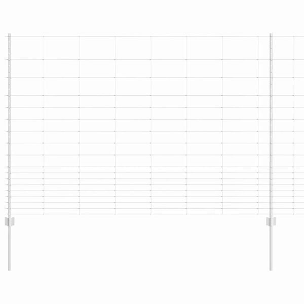 vidaXL Zaun mit Pfosten Silber 1,5 x 25 m Stahl