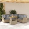 vidaXL 2-tlg. Garten-Sofagarnitur mit Kissen Beige Poly Rattan