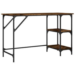 vidaXL Schreibtisch R&auml;uchereiche 120x50x75 cm Metall Holzwerkstoff