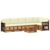 vidaXL Ecksofa Set mit Kissen 6 pcs Natur und Creme