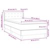 vidaXL Boxspringbett mit Matratze Dunkelgrau 80x220 cm Samt