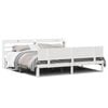 vidaXL Bed Frame 2 stk. Wei&szlig; 200 x 200 cm Solid Pine Wood, Plywood