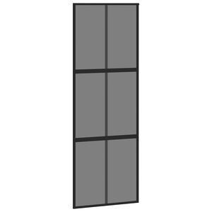 vidaXL Schiebet&uuml;r Schwarz 76x205 cm Hartglas und Aluminium