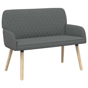 vidaXL 2-Sitzer Sofa mit Massivholzbeinen 2-Sitzer Dunkelgrau