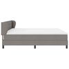 vidaXL Boxspringbett mit Matratze Taupe 200 x 200 cm Stoff