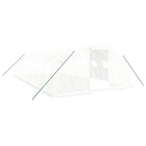 vidaXL Gew&auml;chshaus mit Stahlrahmen Wei&szlig; 32 m&sup2; 8x4x2 m