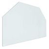 vidaXL Feuerstelle Glasplatte Transparent 80 x 50 cm Glas
