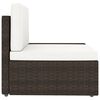 vidaXL 14-tlg. Garten-Lounge-Set mit Kissen Braun Poly Rattan