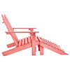 vidaXL Adirondack-Gartenbank 2-Sitzer mit Fußteil Tannenholz Rosa