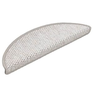 vidaXL Stufenmatten Selbstklebend Sisal-Look 15 Stk. 56x17x3 Platina