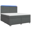 vidaXL Boxspringbett mit Matratze Dunkelgrau 160 x 200 cm Stoff