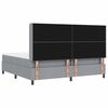 vidaXL Boxspringbett mit Matratze Hellgrau 200 x 200 cm Stoff