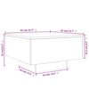 vidaXL Couchtisch mit LED-Leuchten Grau Sonoma 55x55x31 cm