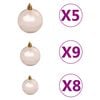vidaXL K&uuml;nstlicher Weihnachtsbaum Nordmann LED & Kugeln Gr&uuml;n 210 cm