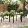 vidaXL Stapelbare Gartenst&uuml;hle 2 Stk. Poly Rattan Braun