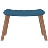 vidaXL Relaxsessel mit Hocker Blau Samt