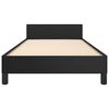 vidaXL Bettgestell mit Kopfteil ohne Matratze Schwarz 100x200 cm