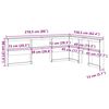 vidaXL Kopfteil mit B&uuml;cherregal L-Form 140 cm Massivholz Kiefer