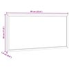 vidaXL Magnetisches Whiteboard mit Rahmen aus massivem Kiefernholz 60 x 30 cm
