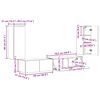 vidaXL TV-Schrankset 4 pcs Sonoma-Eiche Holzwerkstoff