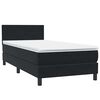 vidaXL Boxspringbett mit Matratze Schwarz 100x210 cm Samt