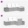 vidaXL Sofa Set mit Kissen 4 pcs Poly-Rattan