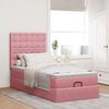 vidaXL Ottoman-Bett mit Matratzen & LEDs Rosa 100x200 cm Samt