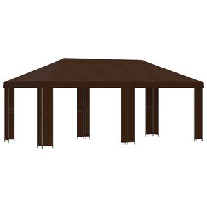 vidaXL Garten Pavillon 6 x 3 m Braun Polyester und Stahl 190
