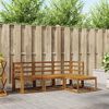 vidaXL Outdoor-Sofagarnitur mit Kissen 4 pcs Natur und Creme