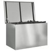 vidaXL Au&szlig;enlagerbox Silber 80 x 50,5 x 50 cm Stahl