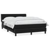 vidaXL Boxspringbett mit Matratze Schwarz 160x210 cm Samt
