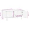 vidaXL Couchtisch Schwarz 80x50x40 cm Raues Mangoholz