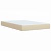 vidaXL Boxspringbett mit Matratze Creme 120x190 cm Stoff