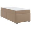 vidaXL Bettrahmen mit Matratze Cappuccino 90 x 200 cm Stoff