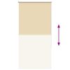 vidaXL Verdunkelungsrollo Beige 85x150cm Stoffbreite 80,7 cm Polyester